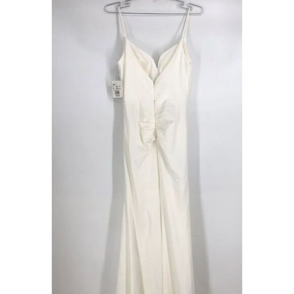 NWT David's Bridal DB Studio Women's White Maxi Dress - Size 4 Wedding, Prom - Picture 7 of 11